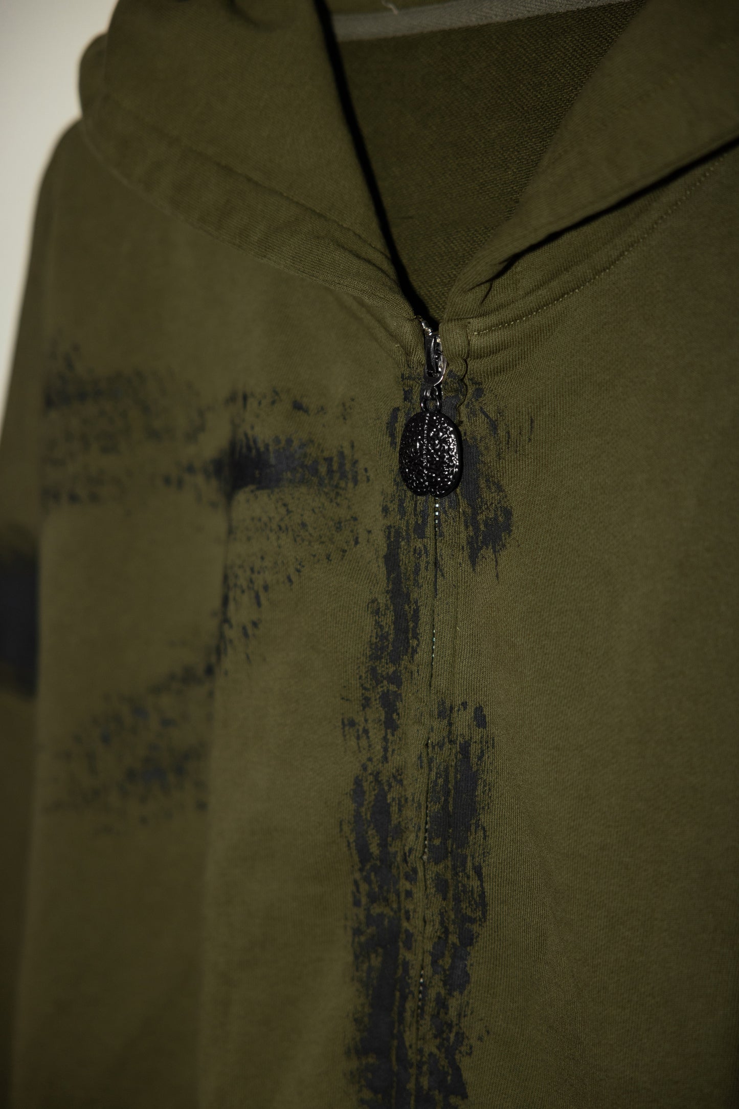 Dark Green Forest Cerebrum Zip Up Hoodie
