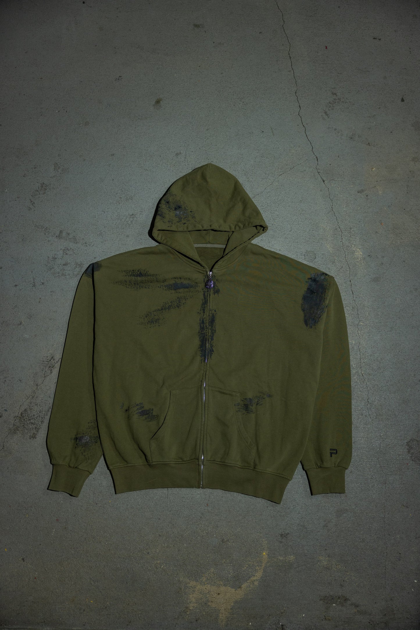 Dark Green Forest Cerebrum Zip Up Hoodie