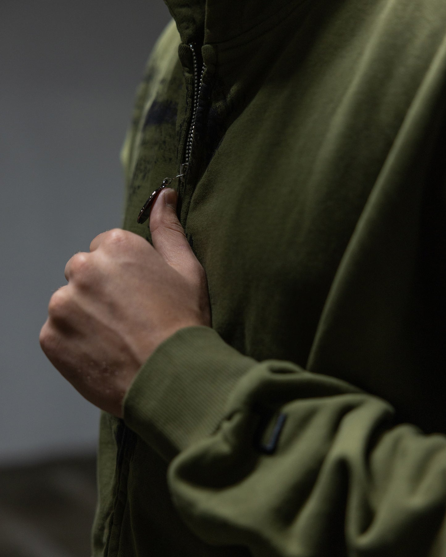 Dark Green Forest Cerebrum Zip Up Hoodie