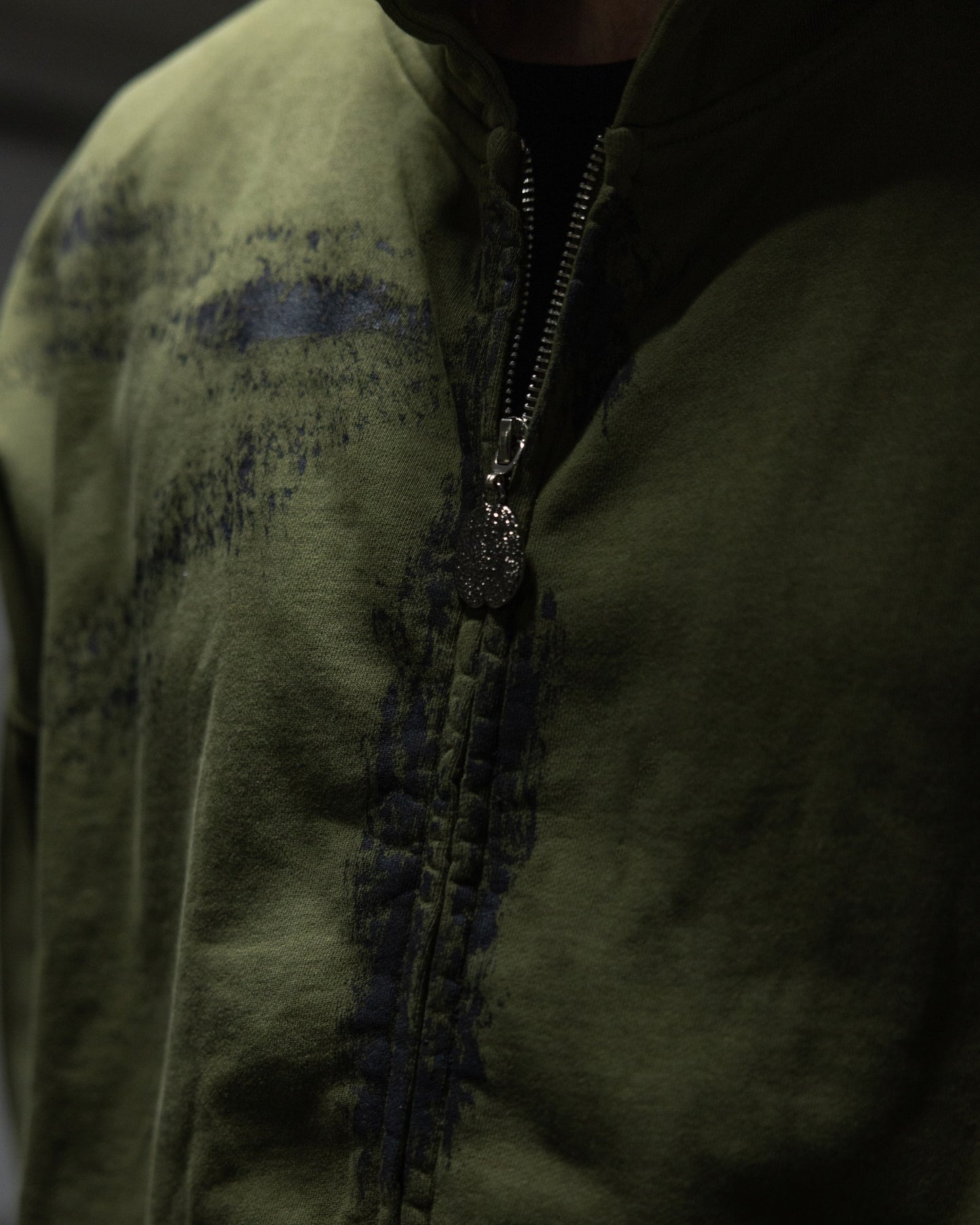 Dark Green Forest Cerebrum Zip Up Hoodie