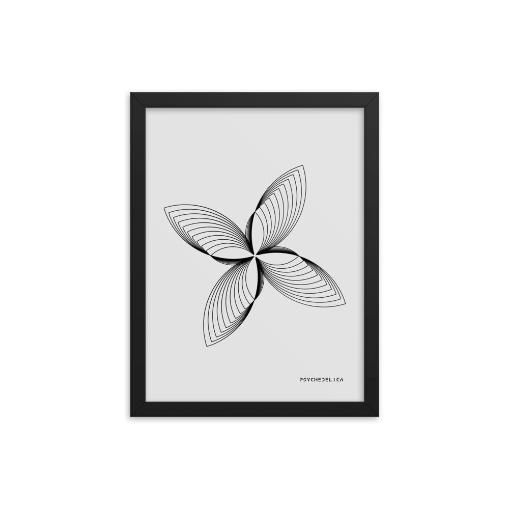 Trippy Flower Framed Poster