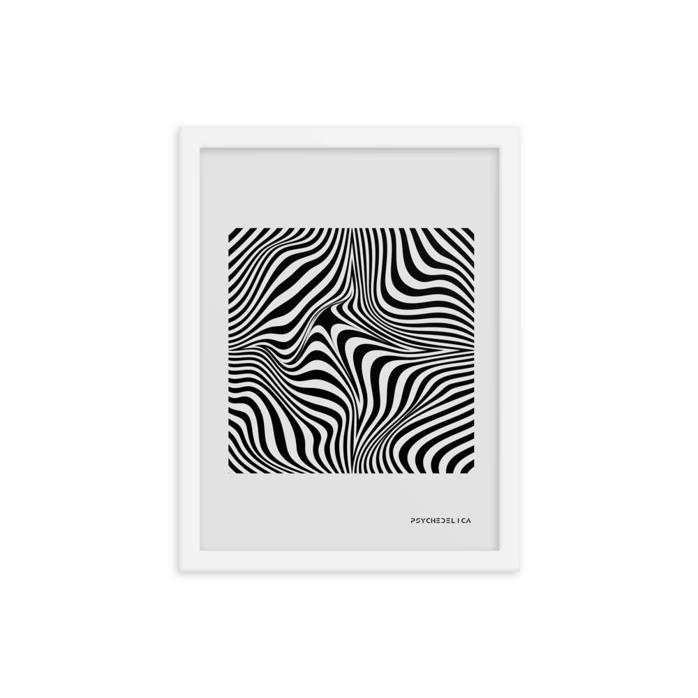 Psychedelica Zebra Framed Poster