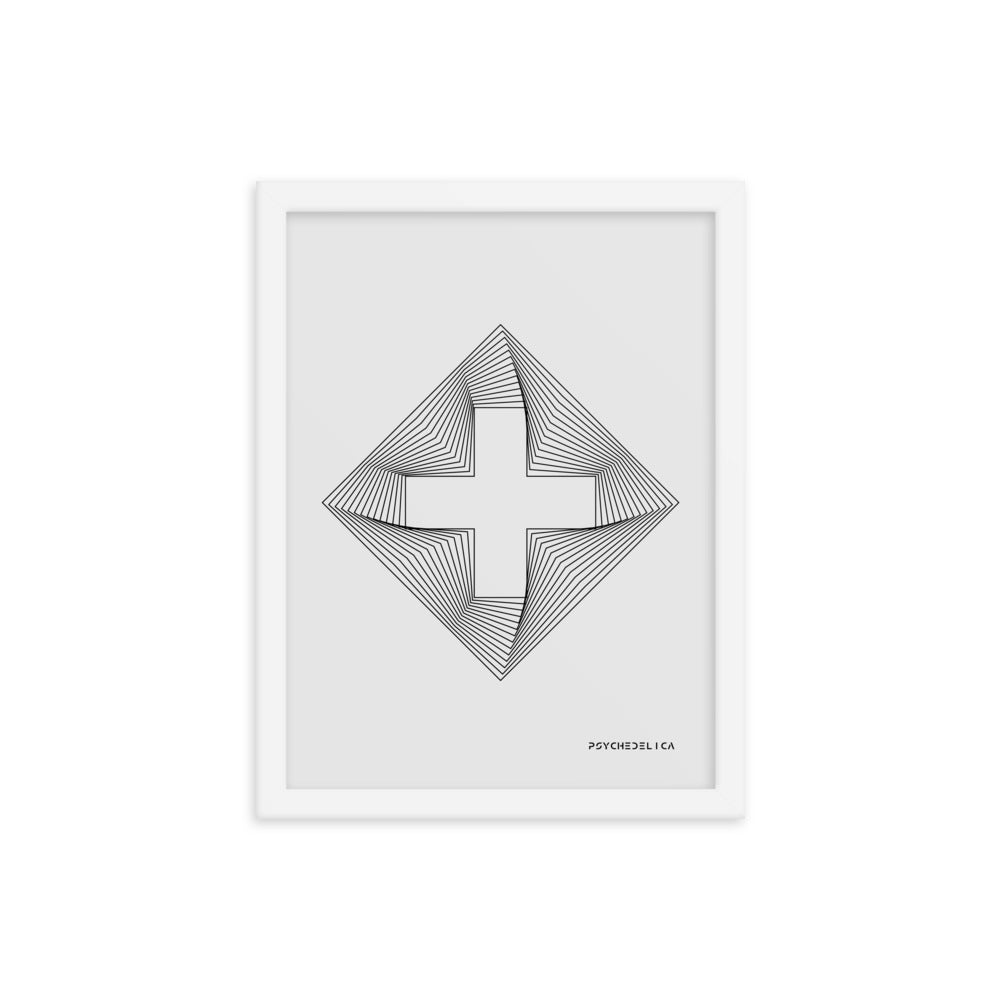 Trippy Cross Framed Poster