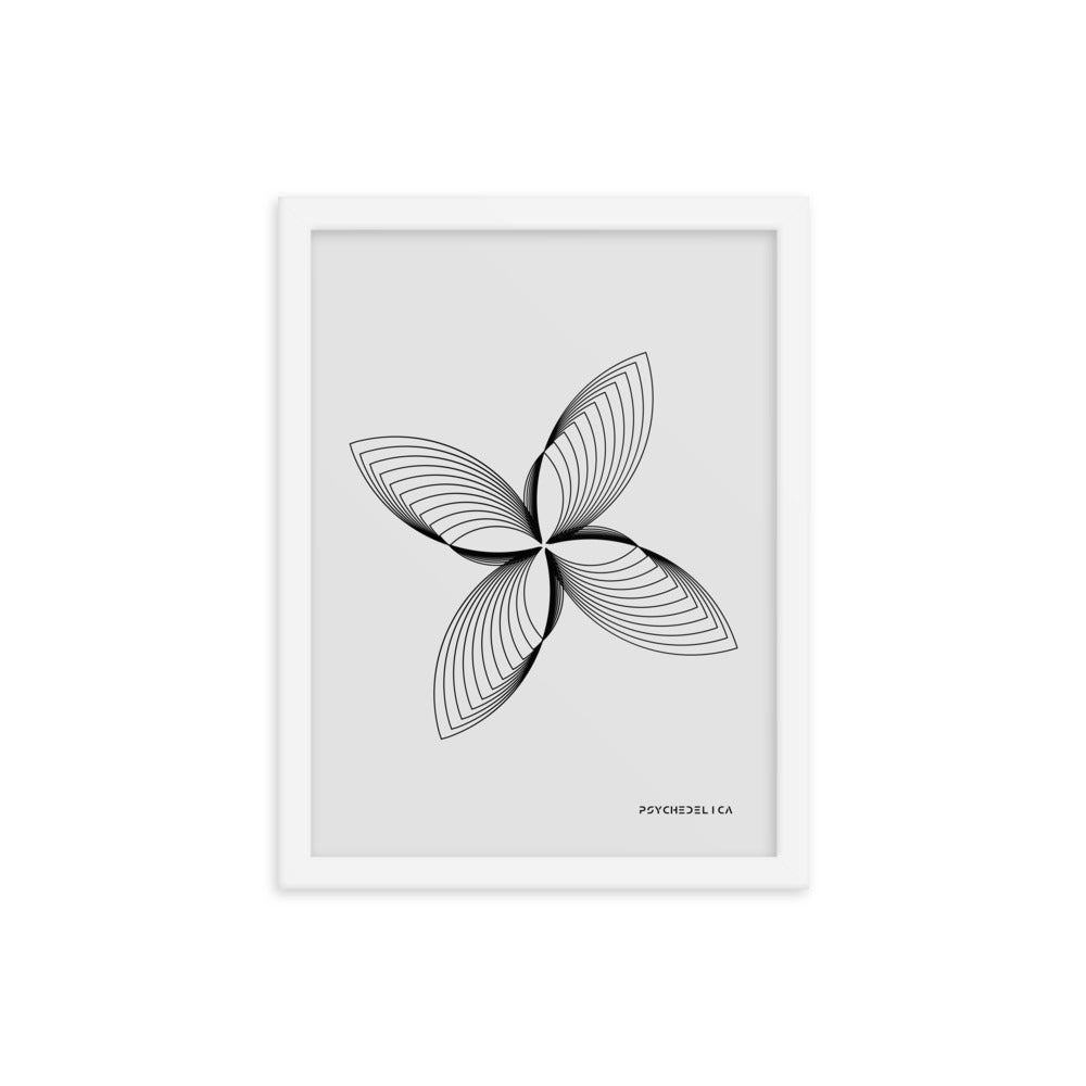 Trippy Flower Framed Poster