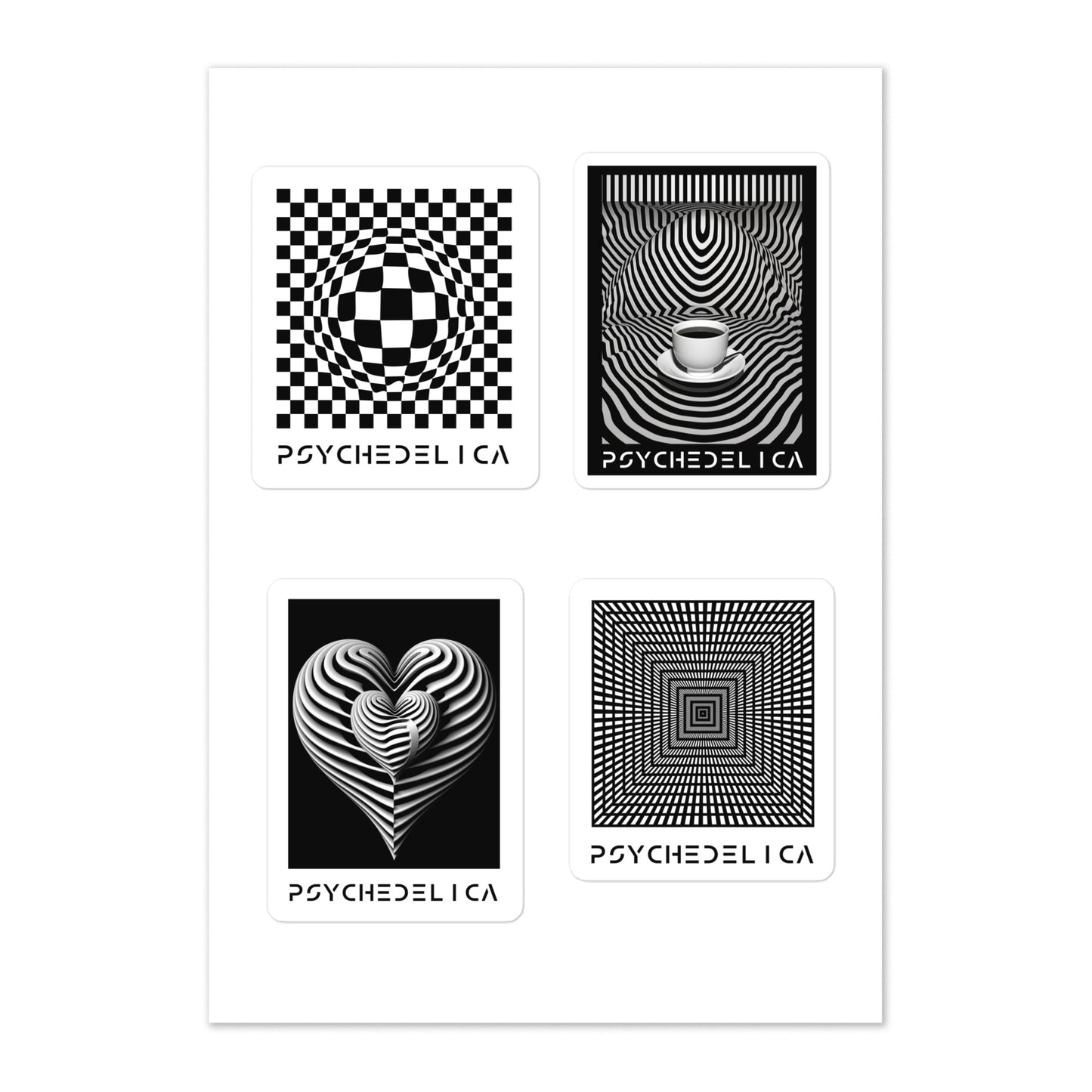 Psychedelica Illusion Sticker sheet