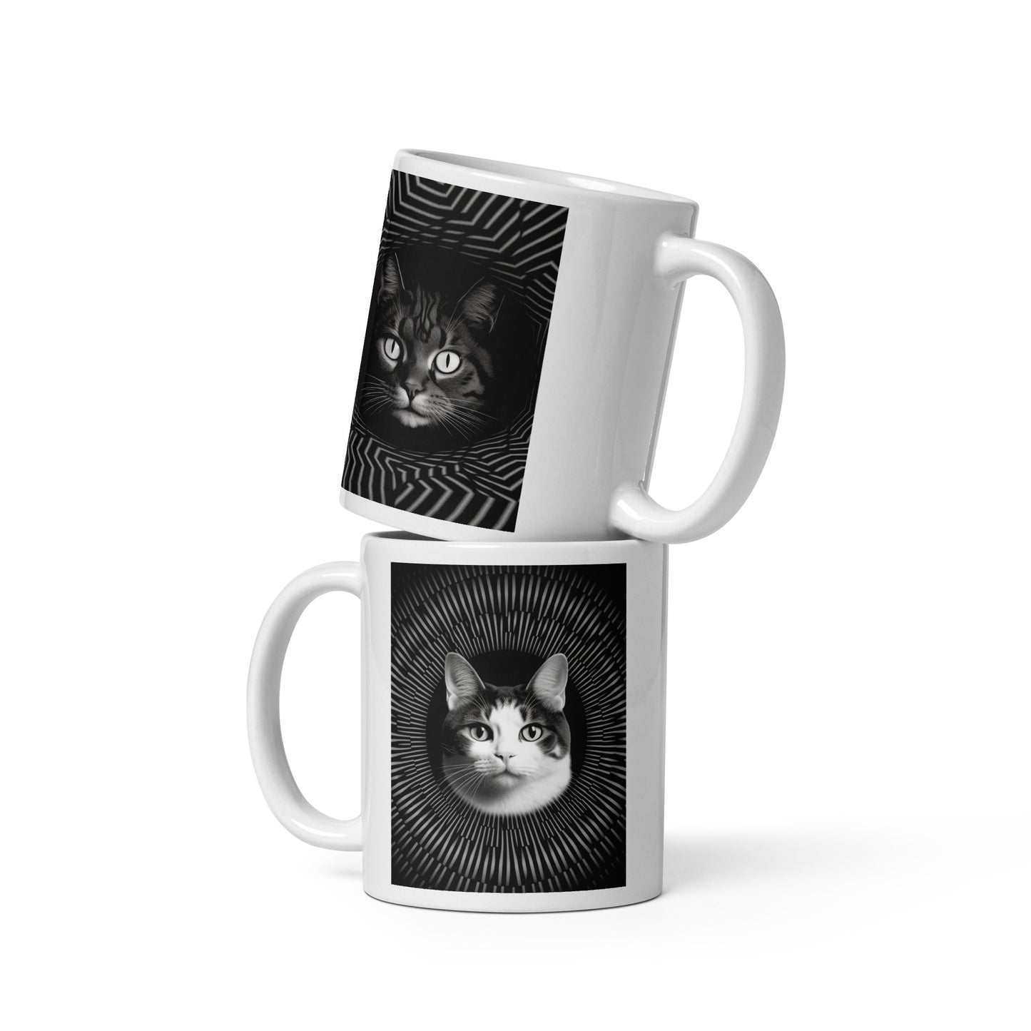 Cat Animalia White Glossy Mug
