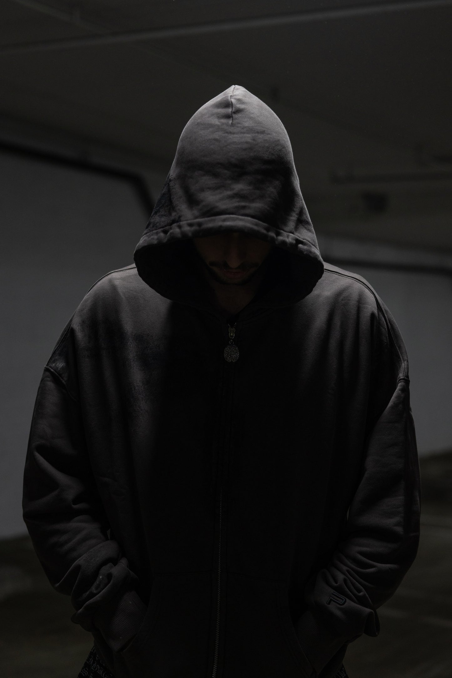 Lunar Gray Forest Cerebrum Zip Up Hoodie