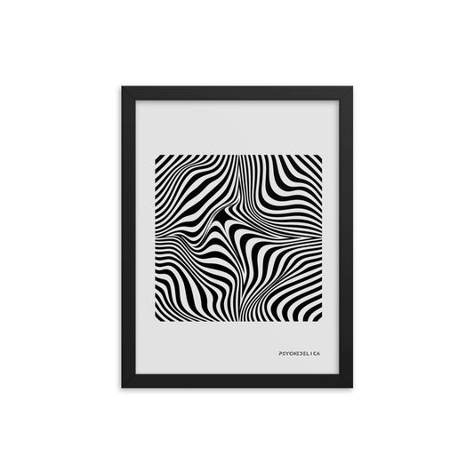 Psychedelica Zebra Framed Poster