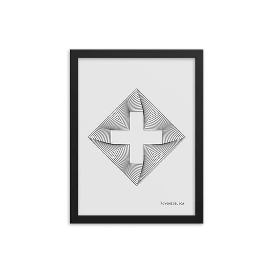 Trippy Cross Framed Poster