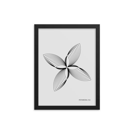 Trippy Flower Framed Poster